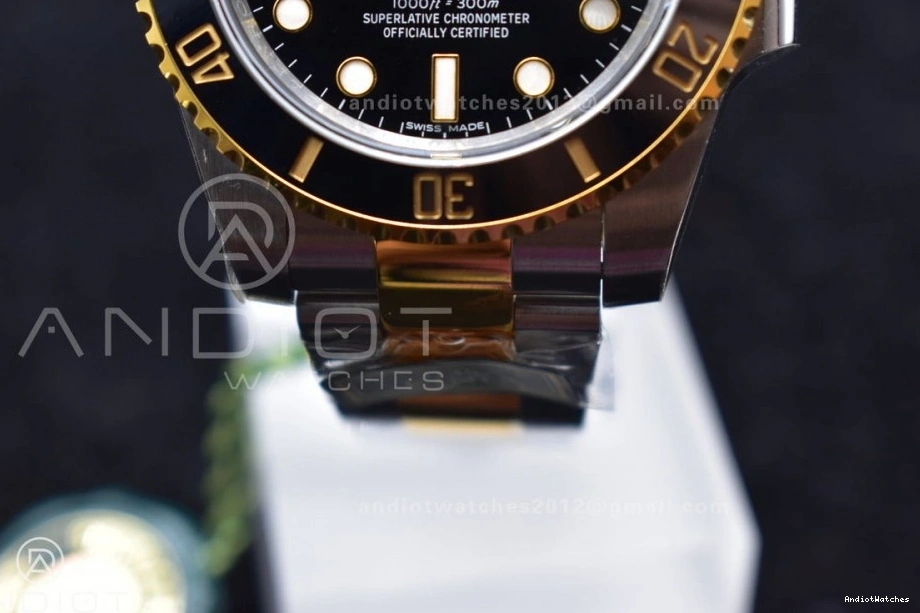King1:1 Ceramic YG Steel 1131 904L Best Submariner SS Black Edition EasyMatch LN 116613 1005